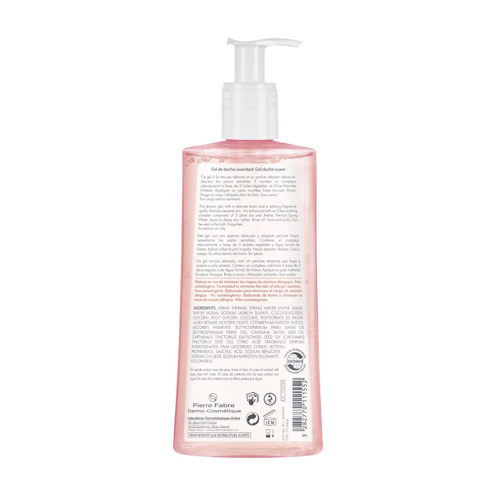 Tył opakowanie produktu Avene Body Łagodny żel pod prysznic