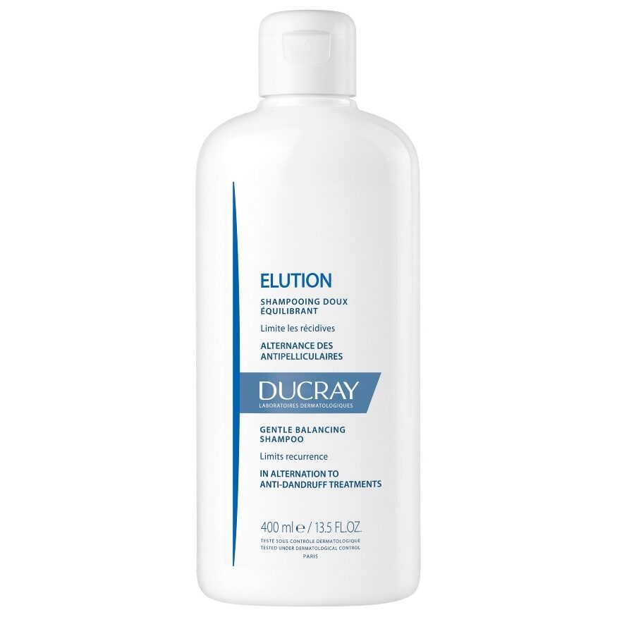 Opakowanie produktu Ducray Elution Delikatny szampon przywracający równowagę skórze głowy