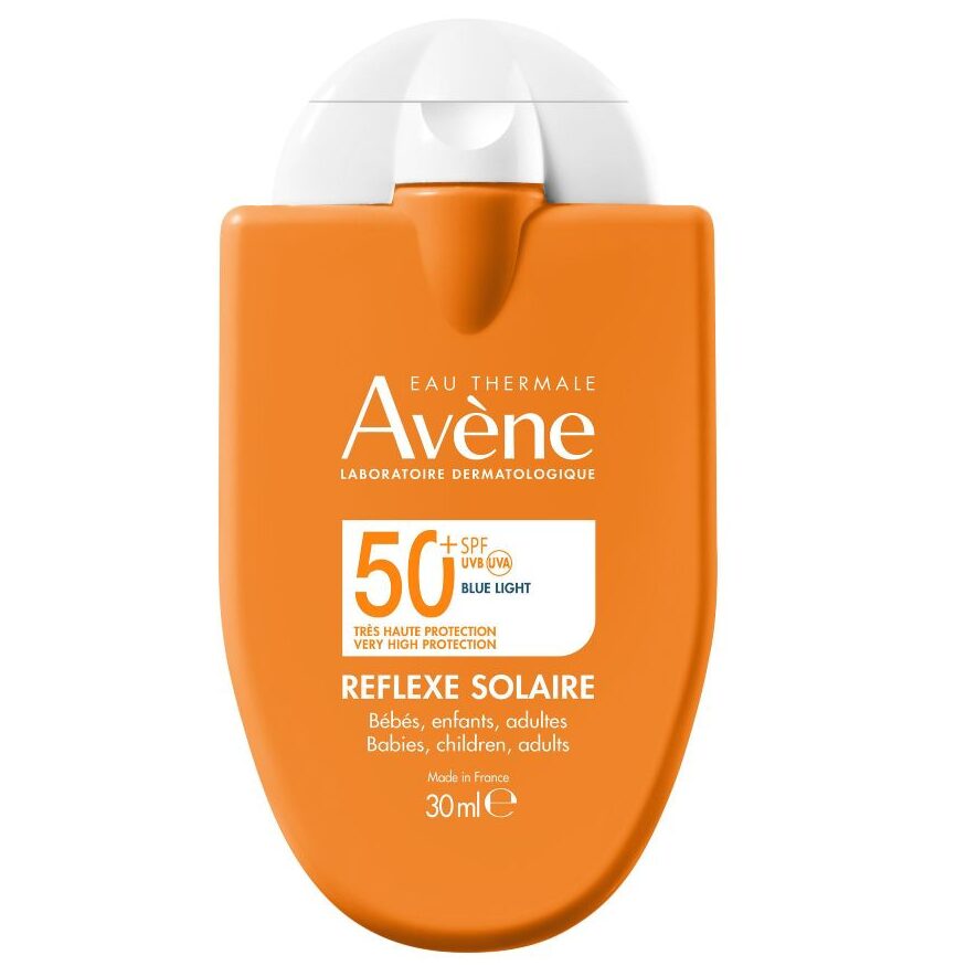 Opakowanie produktu Avene Bardzo wysoka ochrona przeciwsłoneczna Refleks słoneczny SPF50+