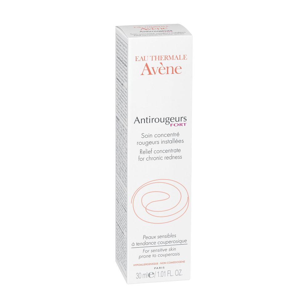 Kartonik produktu Avene Antirougeurs Koncentrat na utrwalone zaczerwienienia