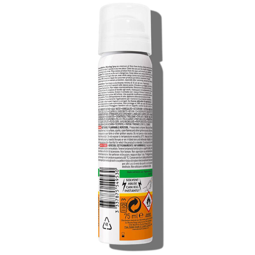 Opakowanie produktu La roche-posay Anthelios Niewidoczna mgiełka SPF 50