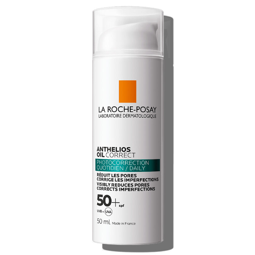Opakowanie produktu La roche-posay Anthelios Oil Correct Żel-krem przeciw starzeniu się skóry SPF 50+