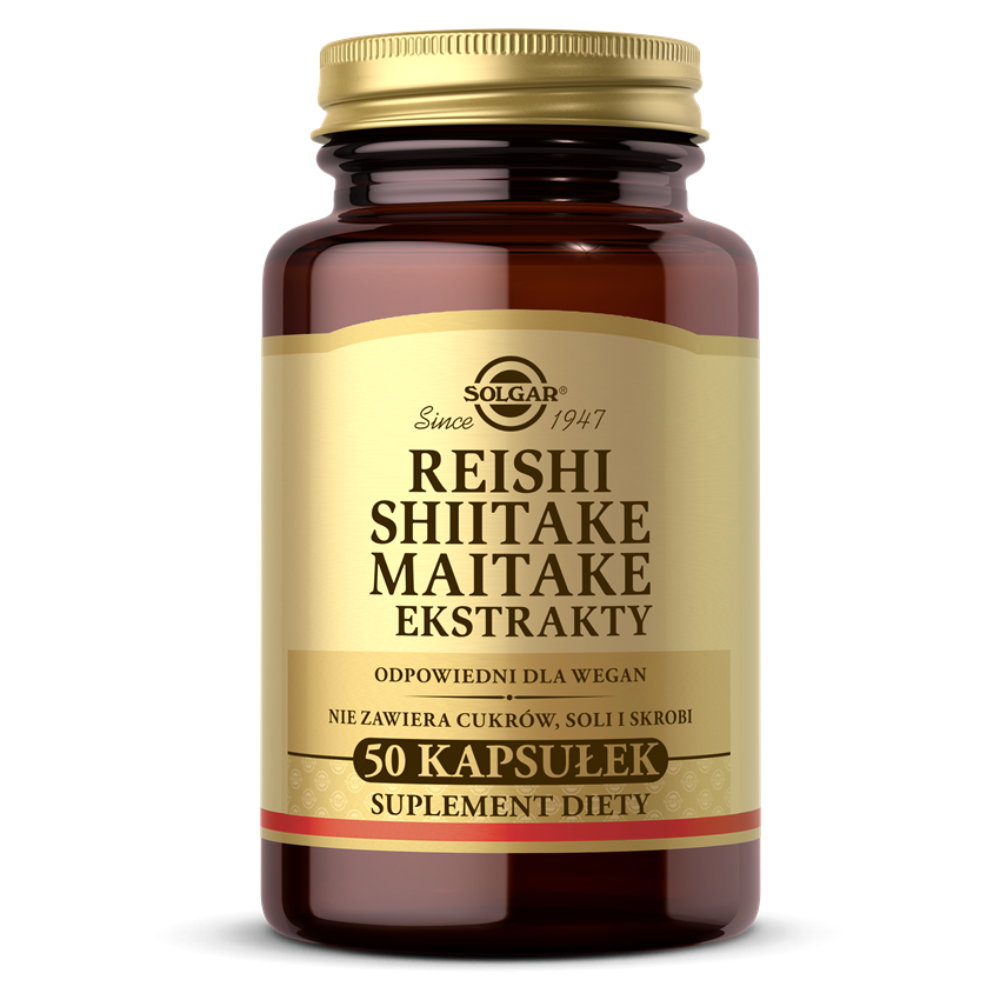 Opakowanie produktu Solgar Reishi Shiitake Maitake