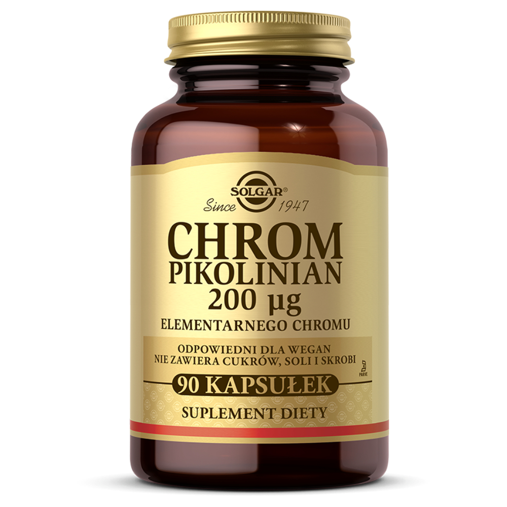 Opakowanie produktu Solgar Chrom pikolinian 200mcg
