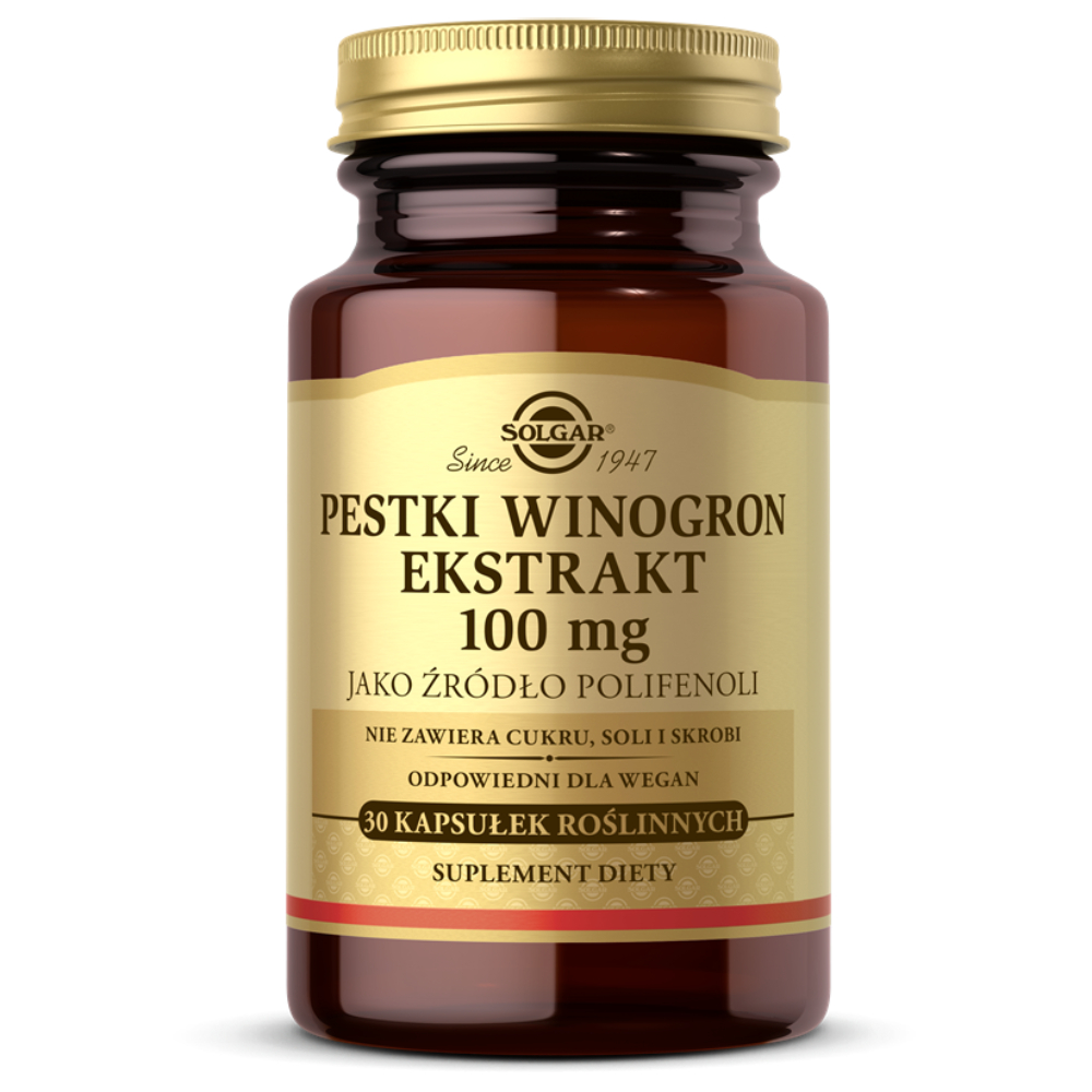 Opakowanie produktu Solgar Pestki winogron 100mg