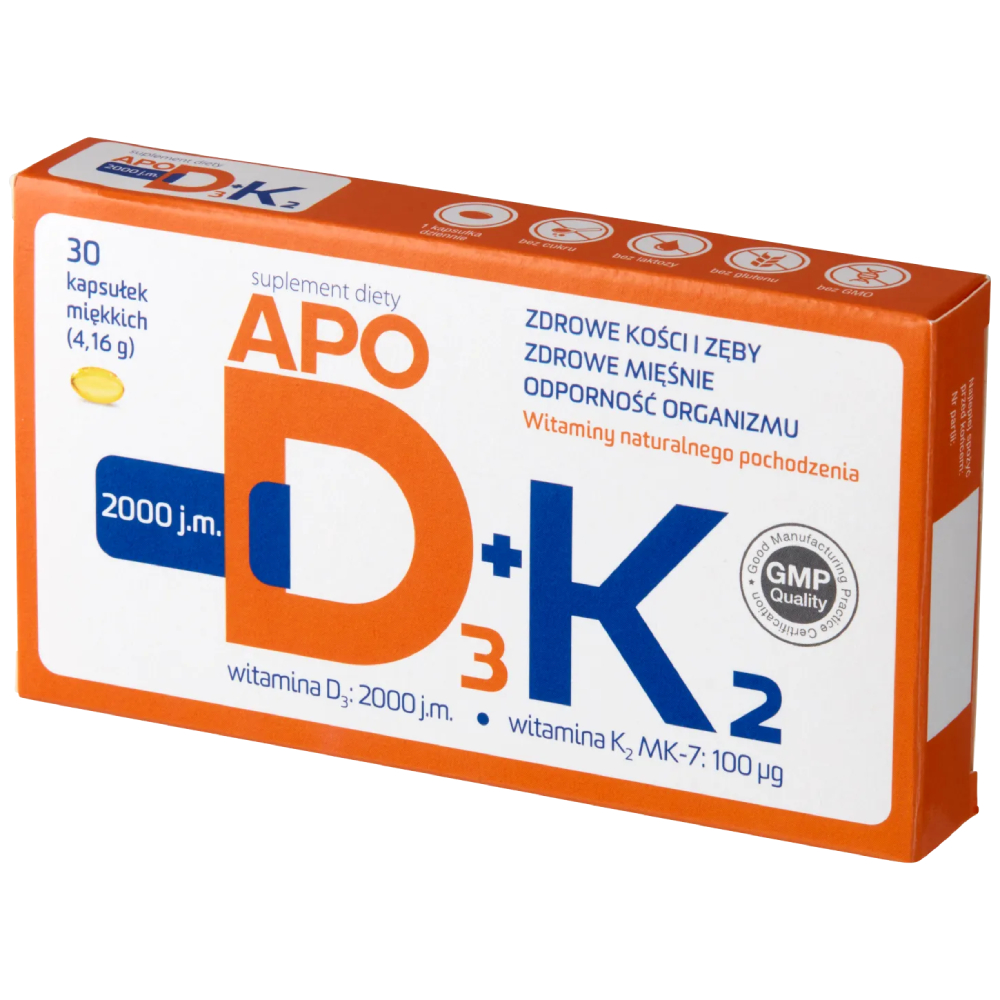 Opakowanie produktu ApoD3 + K2