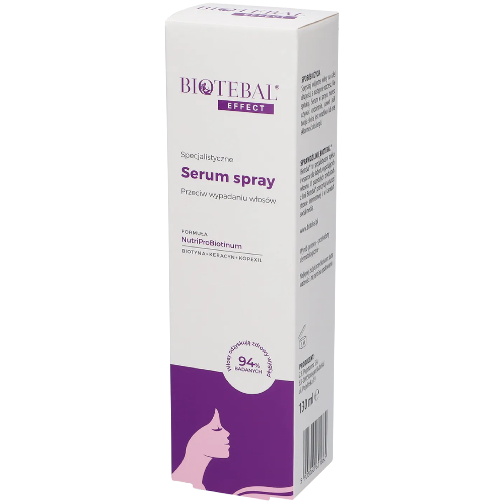 Kartonik produktu Biotebal Effect Serum spray przeciw wypadaniu włosów