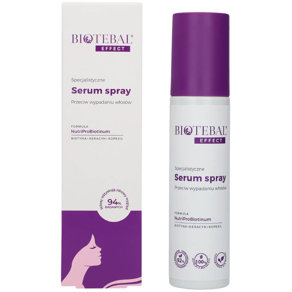 Opakowanie produktu Biotebal Effect Serum spray przeciw wypadaniu włosów