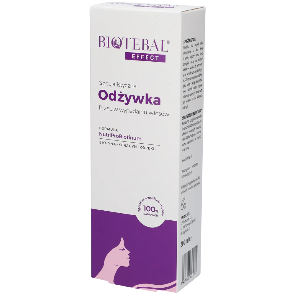 Kartonik produktu Biotebal Effect Odżywka przeciw wypadaniu włosów