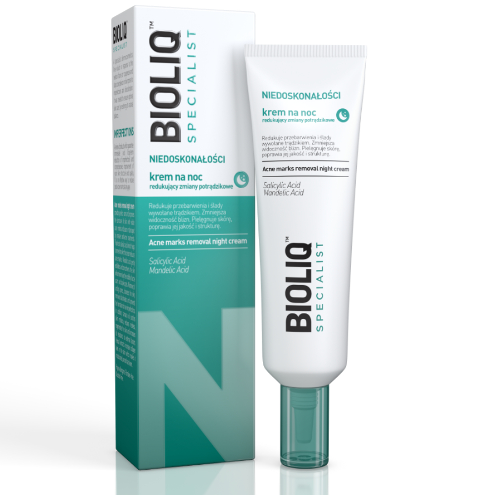 Opakowanie produktu Bioliq Krem na noc redukujący zmiany potrądzikowe