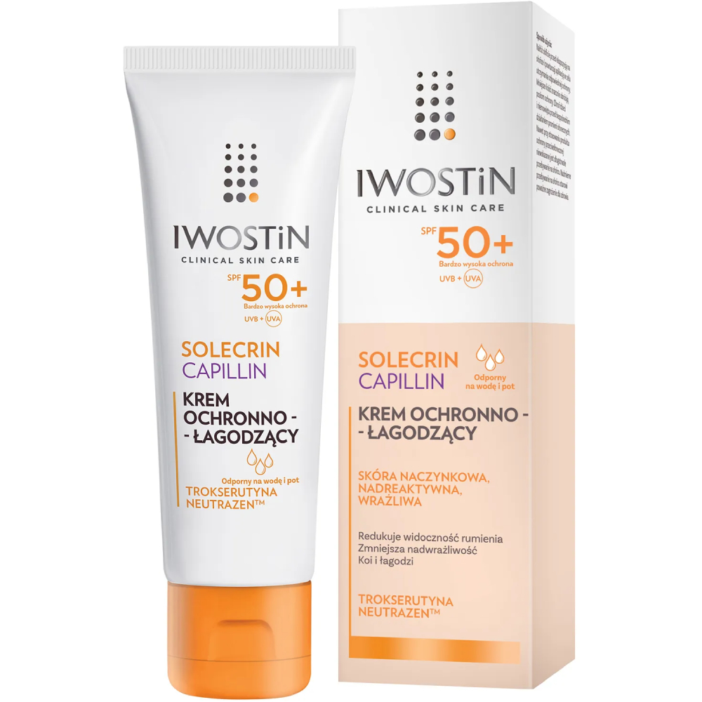 Kartonik produktu Solecrin Capillin Krem ochronno-łagodzący SPF 50+